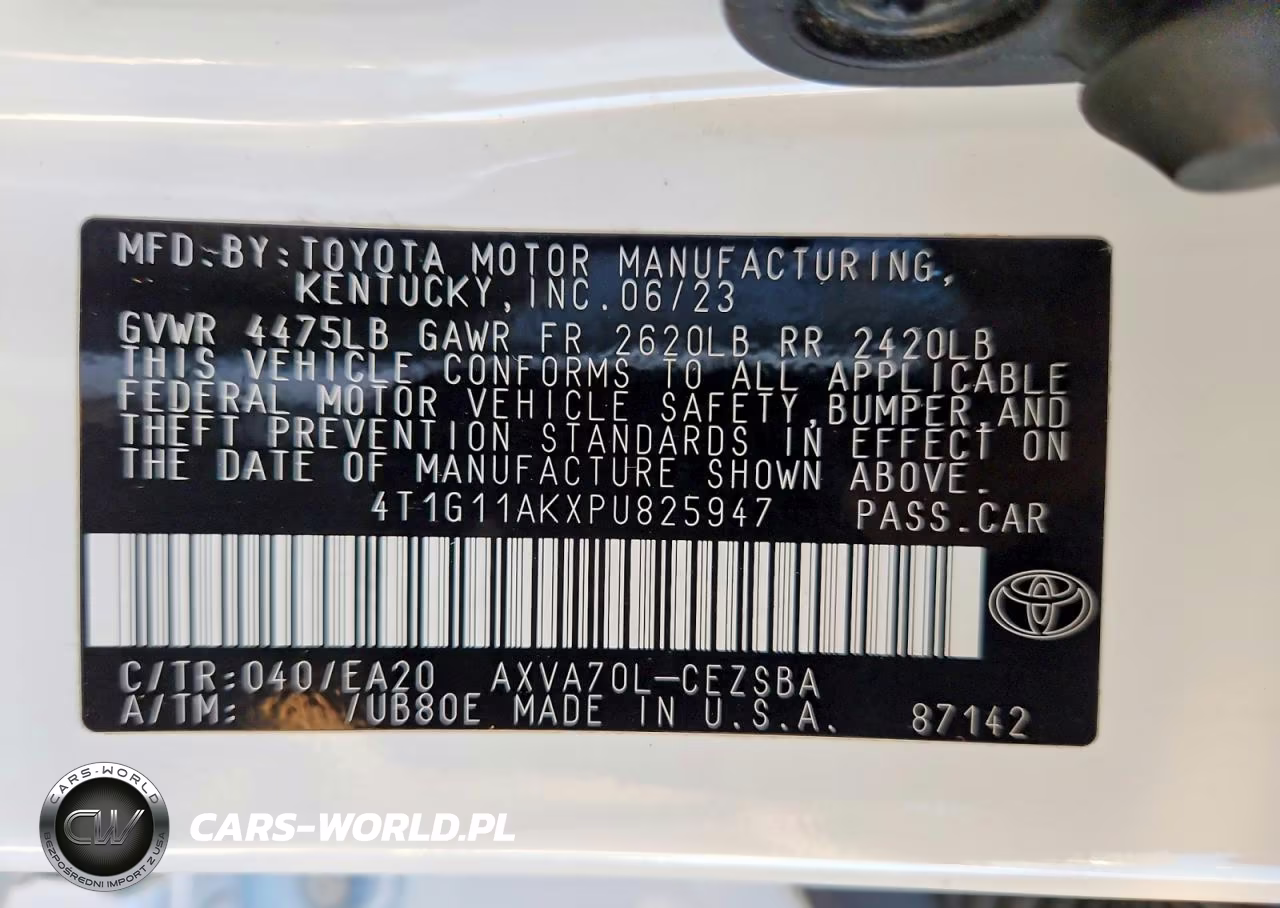 2023 Toyota Camry Se VIN:4T1G11AKXPU825947 - 12