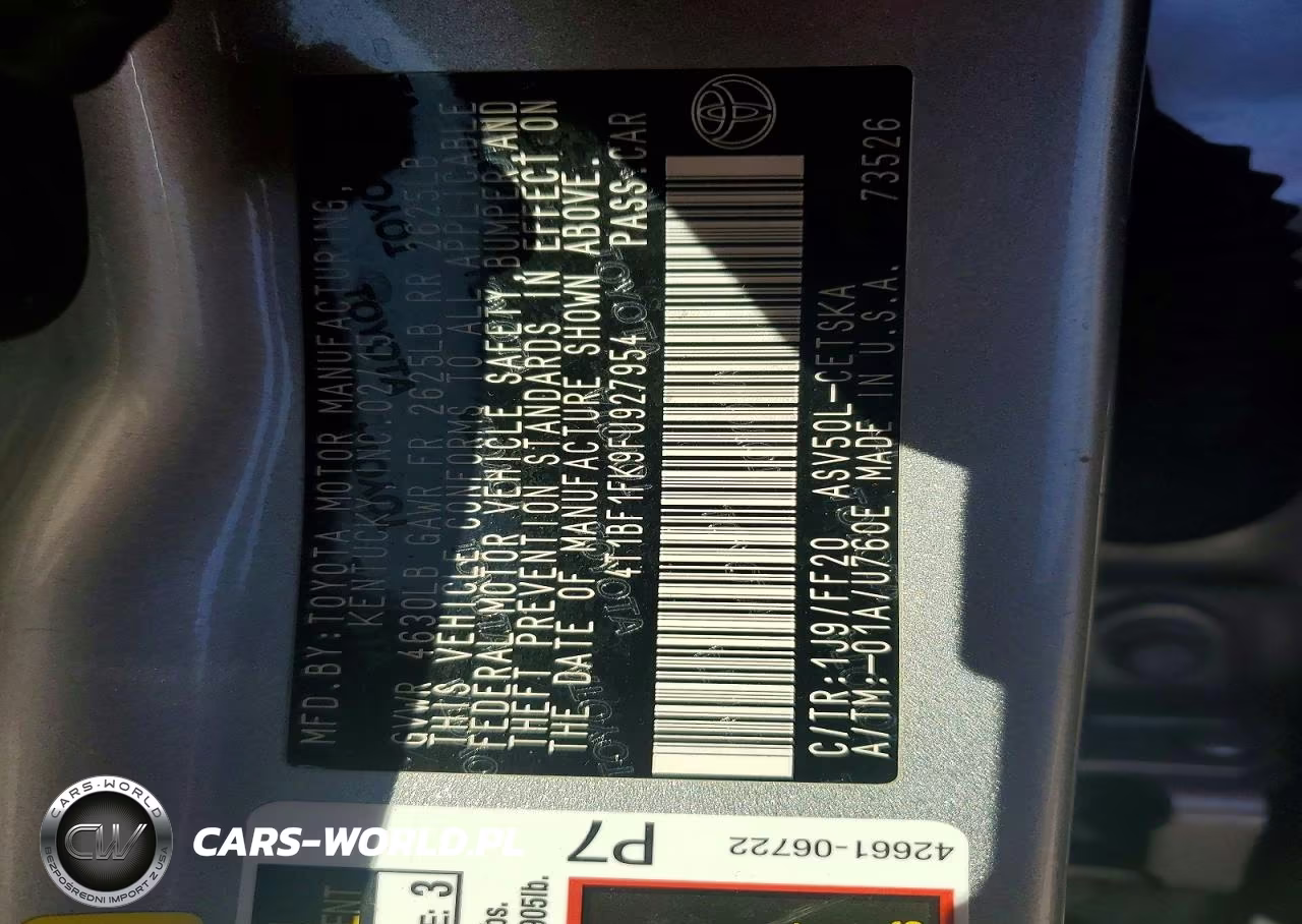 2015 Toyota Camry Se VIN:4T1BF1FK9FU927954 - 12