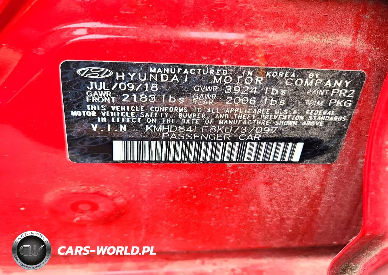 2019 Hyundai Elantra Sel VIN:KMHD84LF8KU737097 - 12