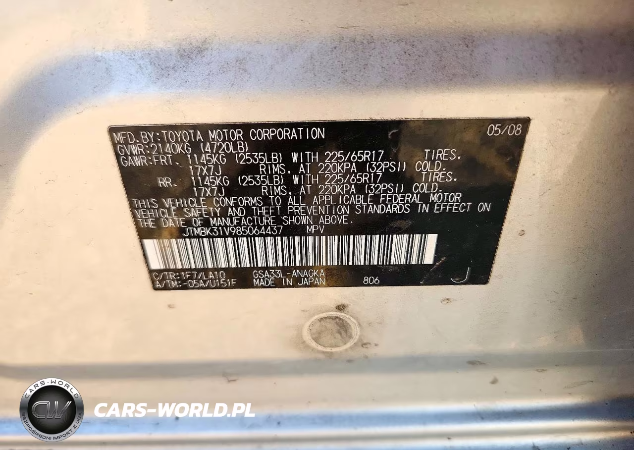 2008 Toyota Rav4 Limited VIN:JTMBK31V985064437 - 13