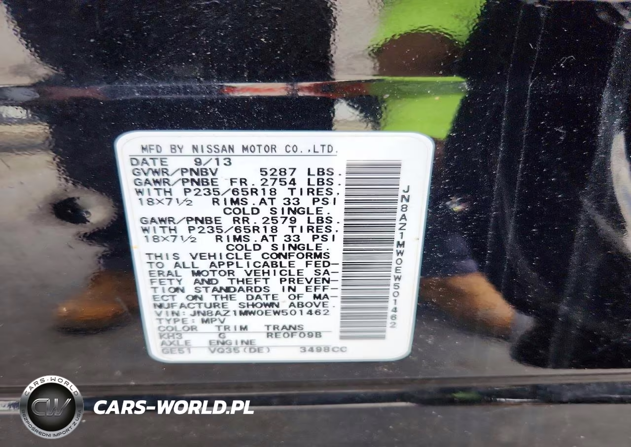 2014 Nissan Murano Sv VIN:JN8AZ1MW0EW501462 - 12