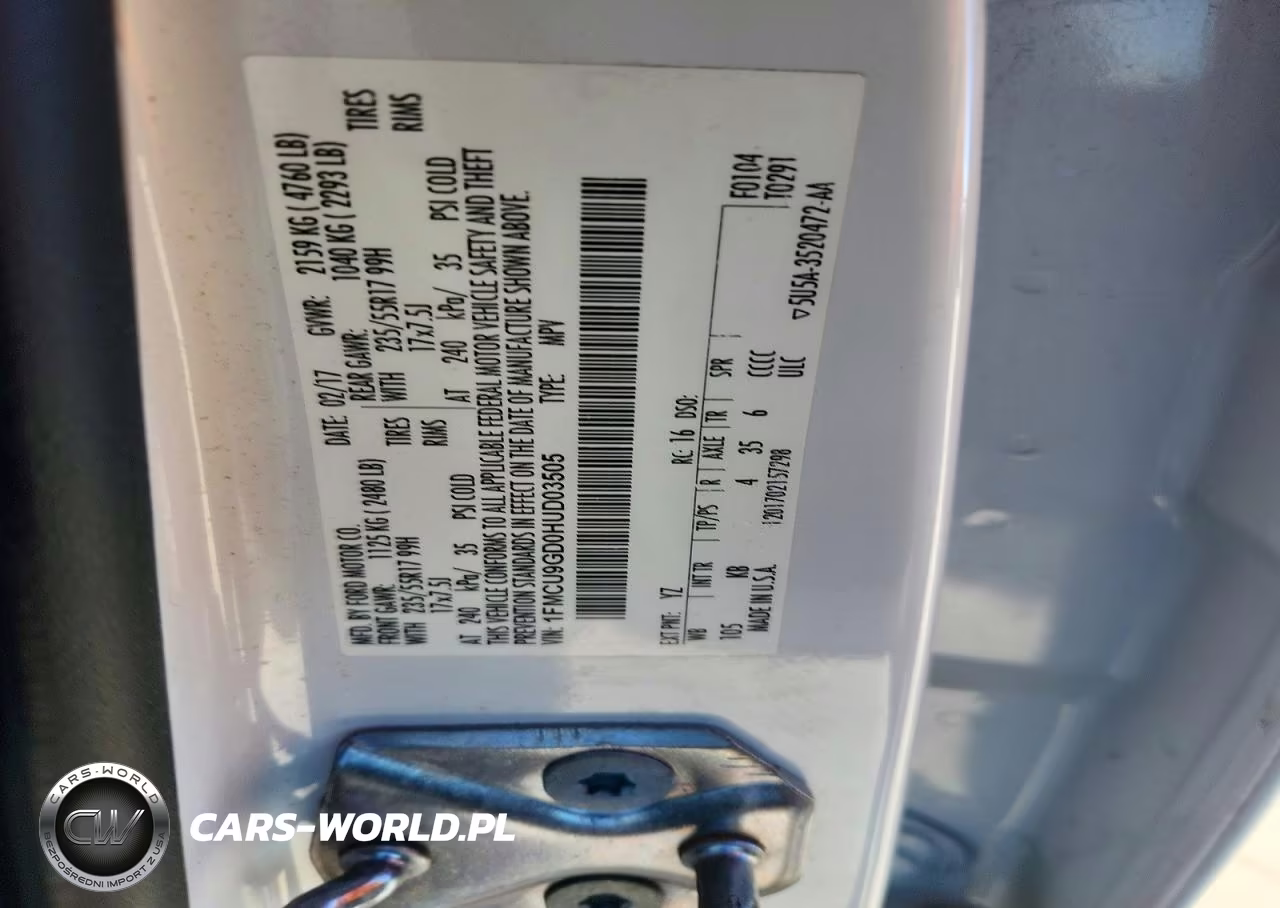 2017 Ford Escape Se VIN:1FMCU9GD0HUD03505 - 13