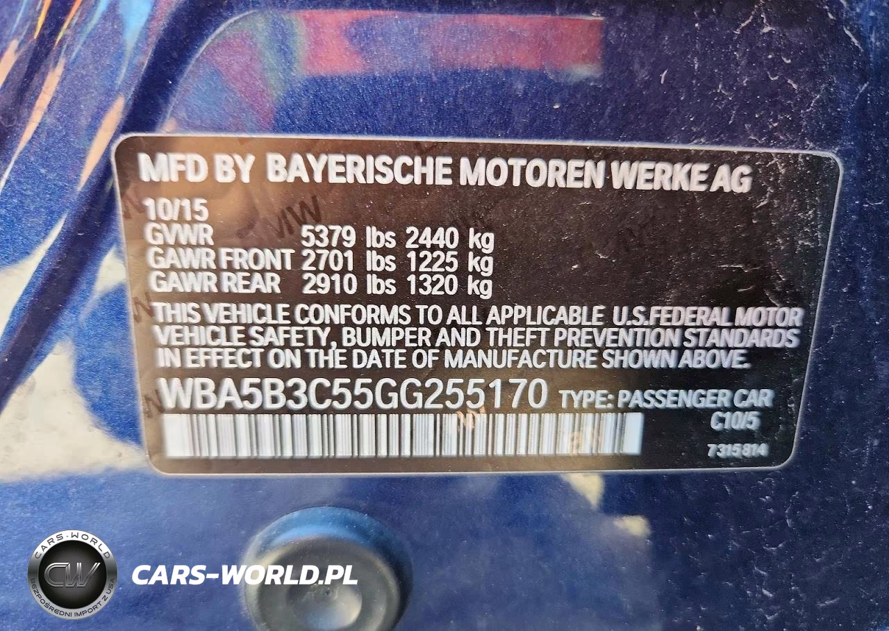2016 BMW 535 Xi VIN:WBA5B3C55GG255170 - 12