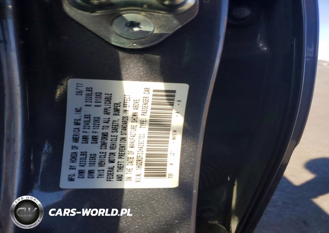 2017 Honda Accord Lx VIN:1HGCR2F32HA290720 - 12