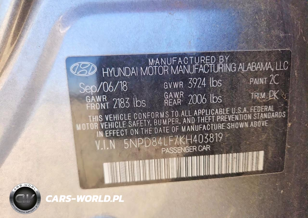 2019 Hyundai Elantra Sel VIN:5NPD84LF7KH403819 - 12