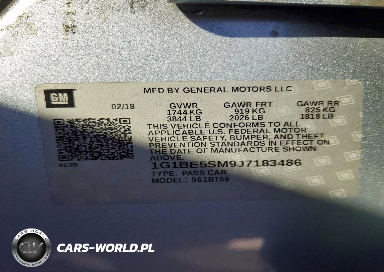 2018 Chevrolet Cruze Lt VIN:1G1BE5SM9J7183486 - 12