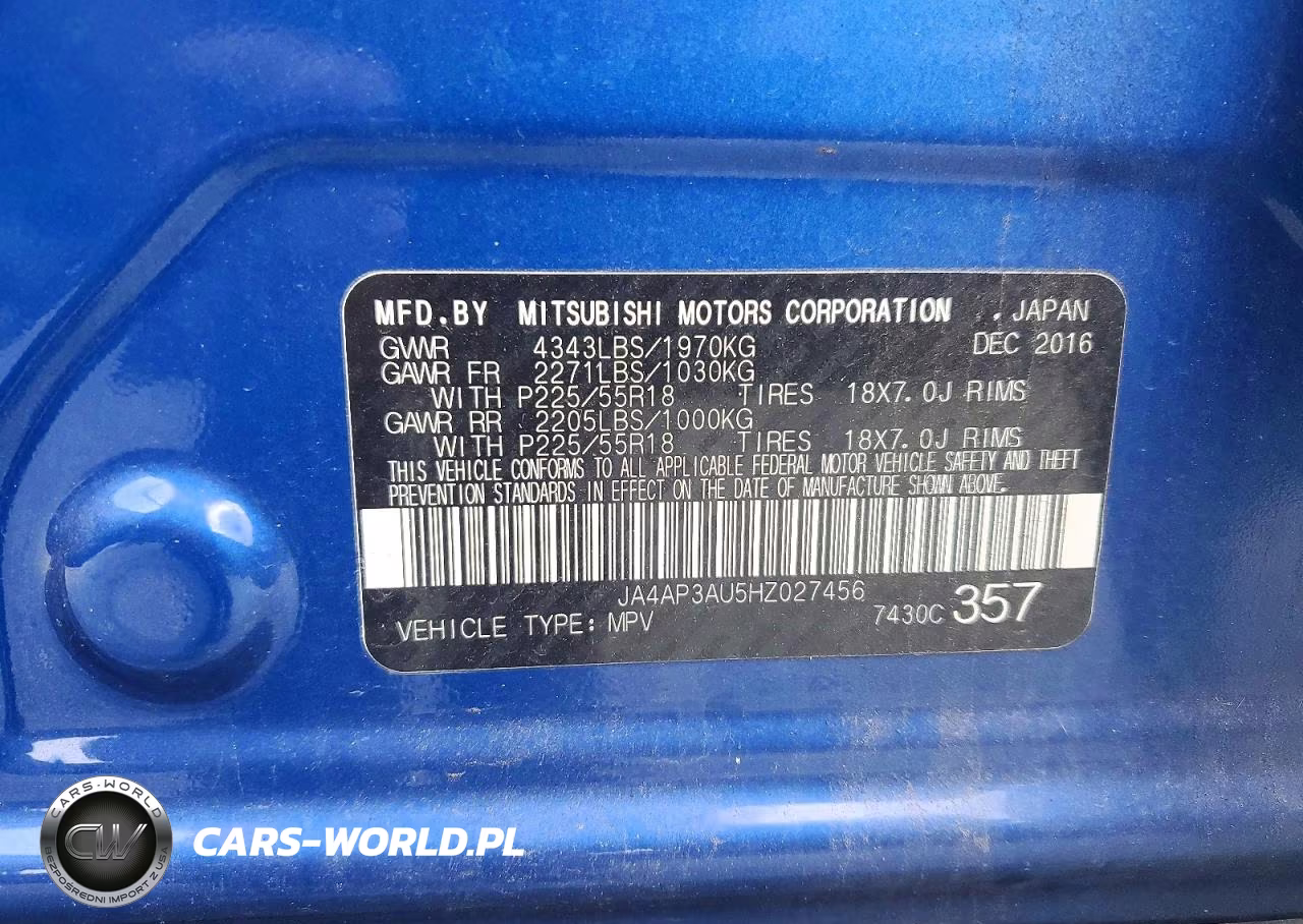 2017 Mitsubishi Outlander Sport Es VIN:JA4AP3AU5HZ027456 - 13