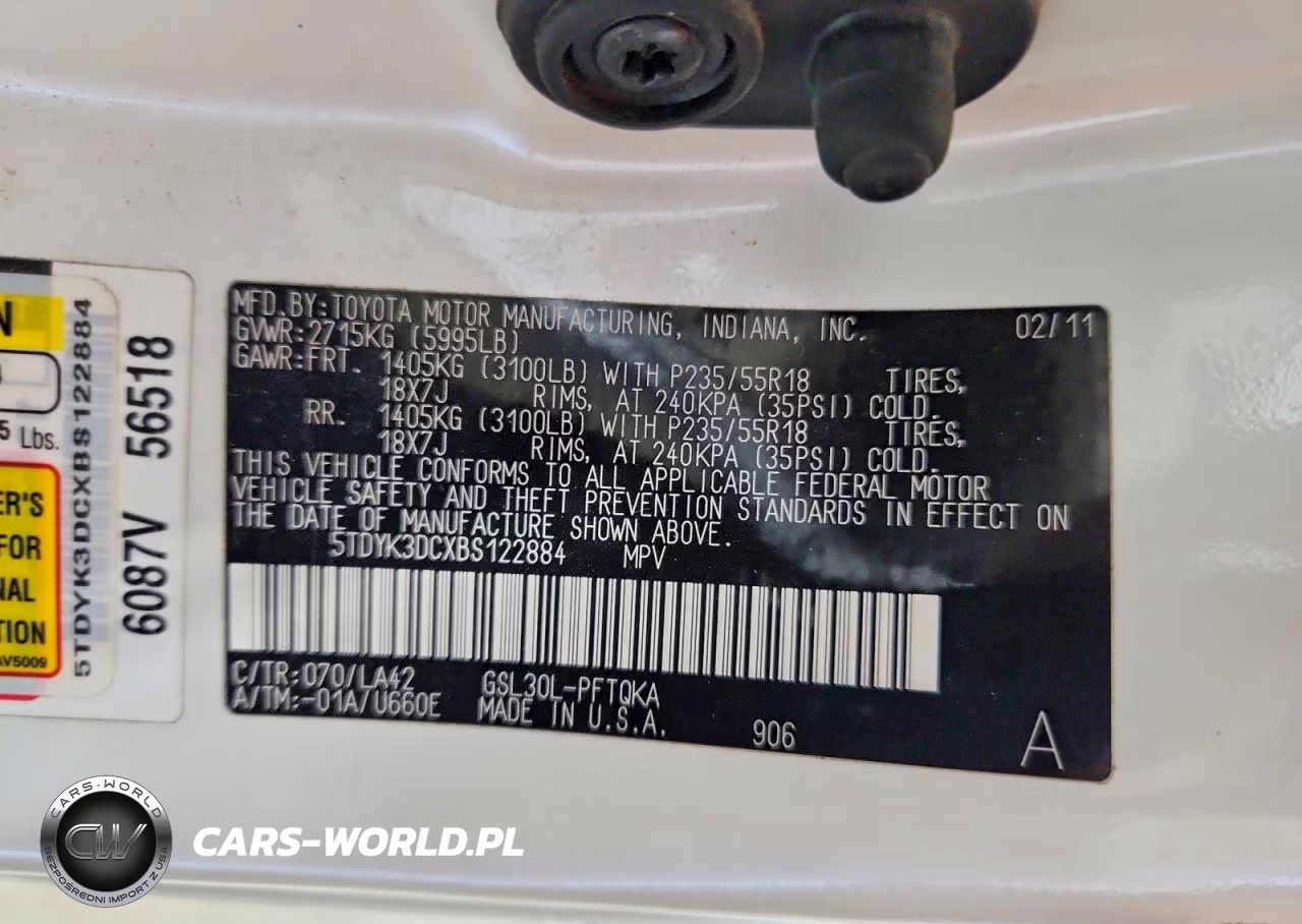 2011 Toyota Sienna Limited 7-Passenger VIN:5TDYK3DCXBS122884 - 13