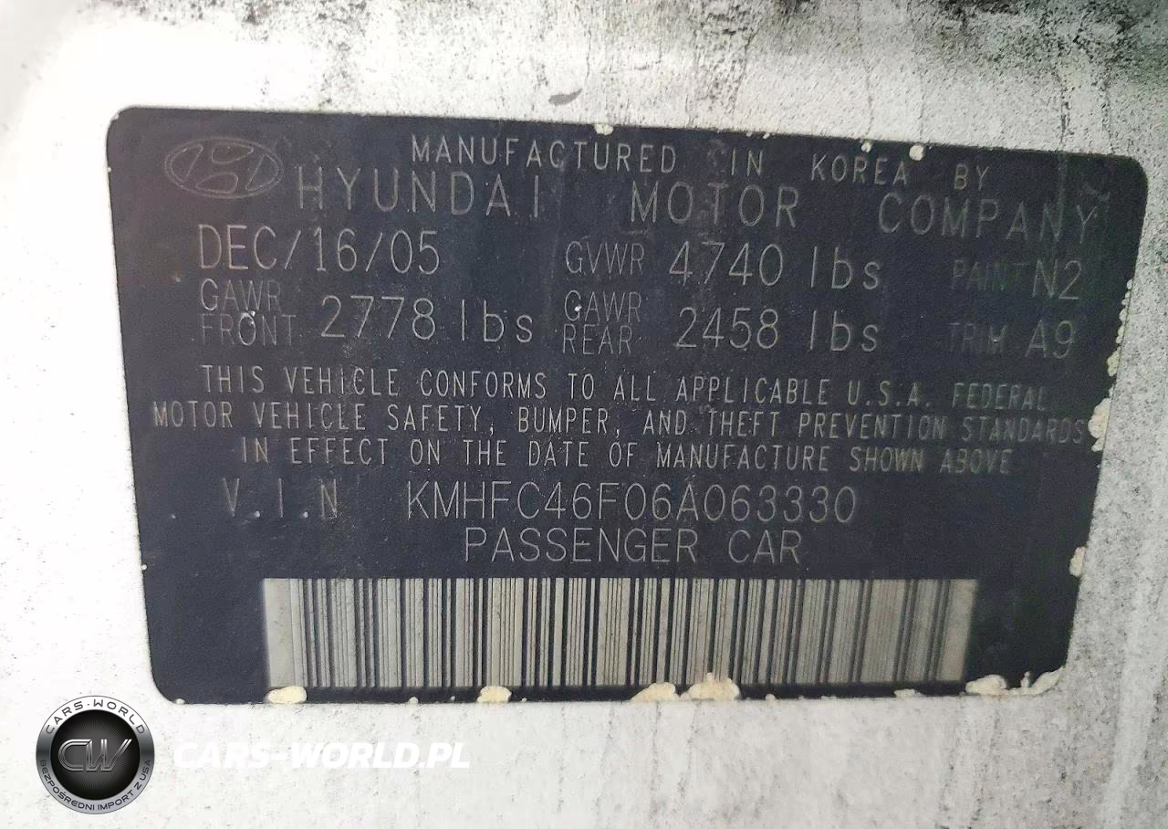 2006 Hyundai Azera Se VIN:KMHFC46F06A063330 - 13
