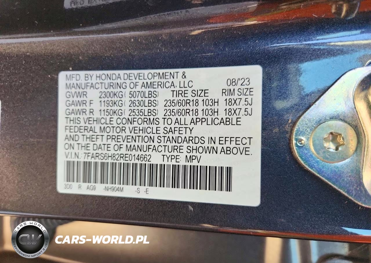 2024 Honda Cr-V Sport-L VIN:7FARS6H82RE014662 - 13