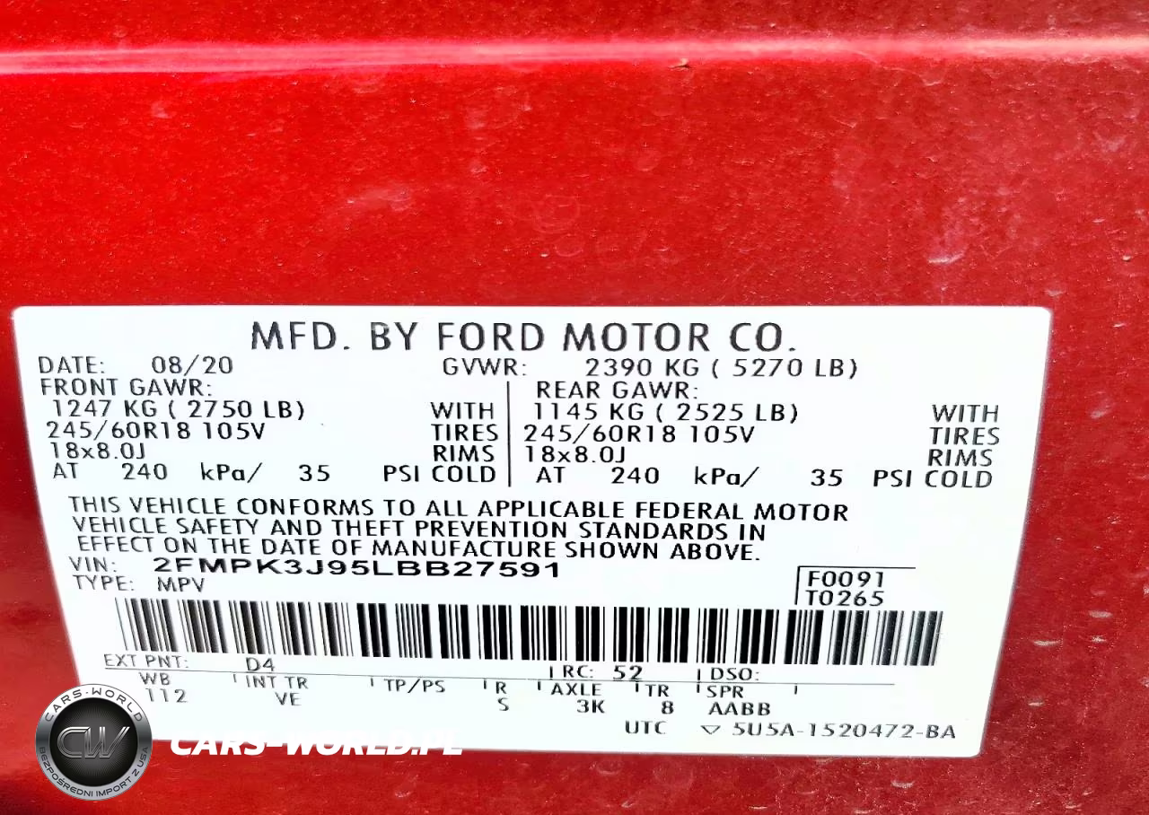 2020 Ford Edge Sel VIN:2FMPK3J95LBB27591 - 12