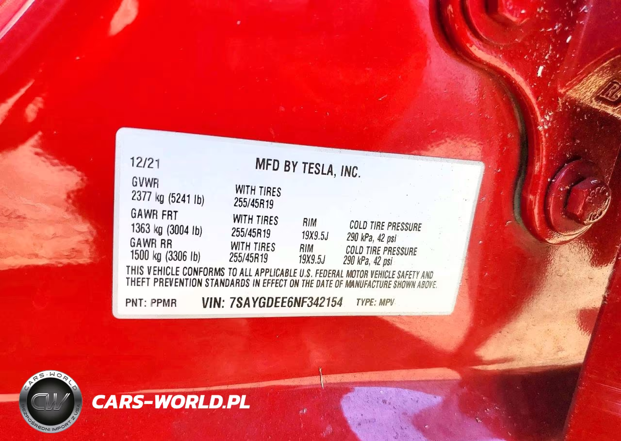 2022 Tesla Model Y VIN:7SAYGDEE6NF342154 - 13