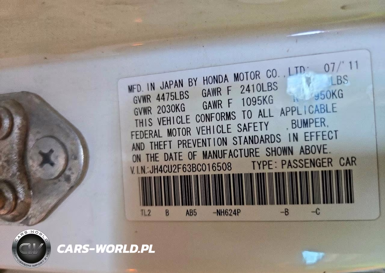 2011 Acura Tsx VIN:JH4CU2F63BC016508 - 12