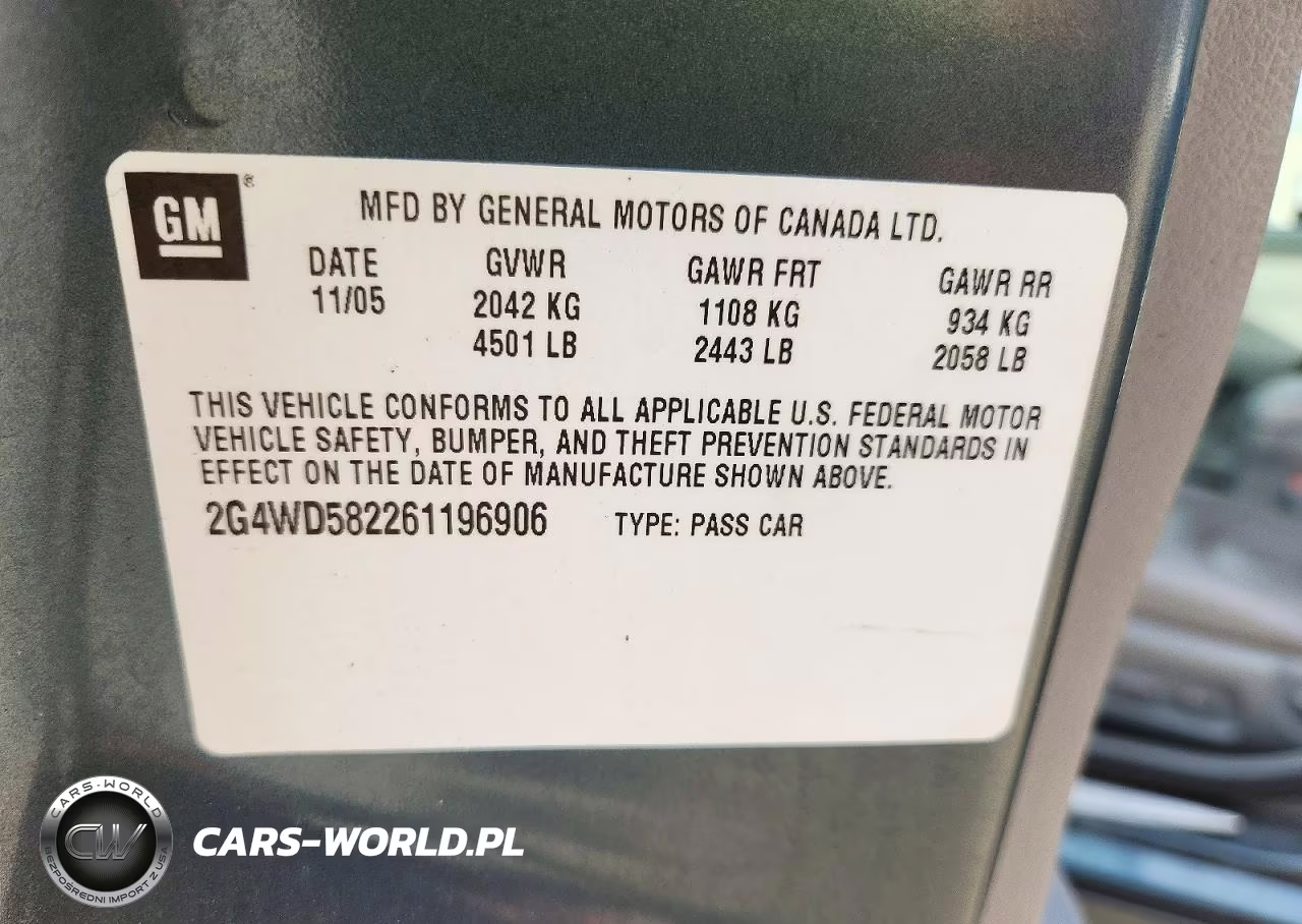 2006 Buick Lacrosse Cxl VIN:2G4WD582261196906 - 12