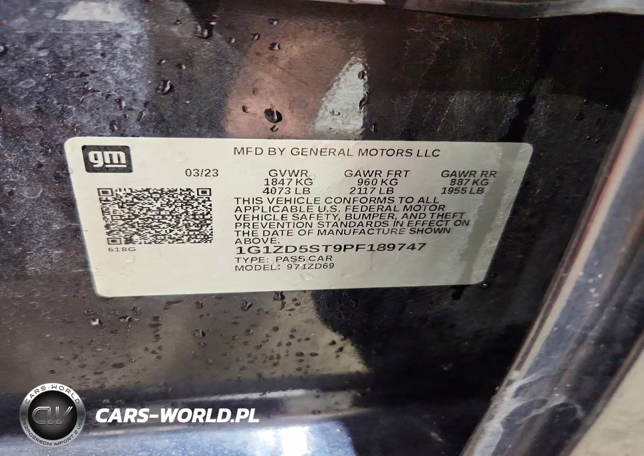 2023 Chevrolet Malibu Lt VIN:1G1ZD5ST9PF189747 - 12