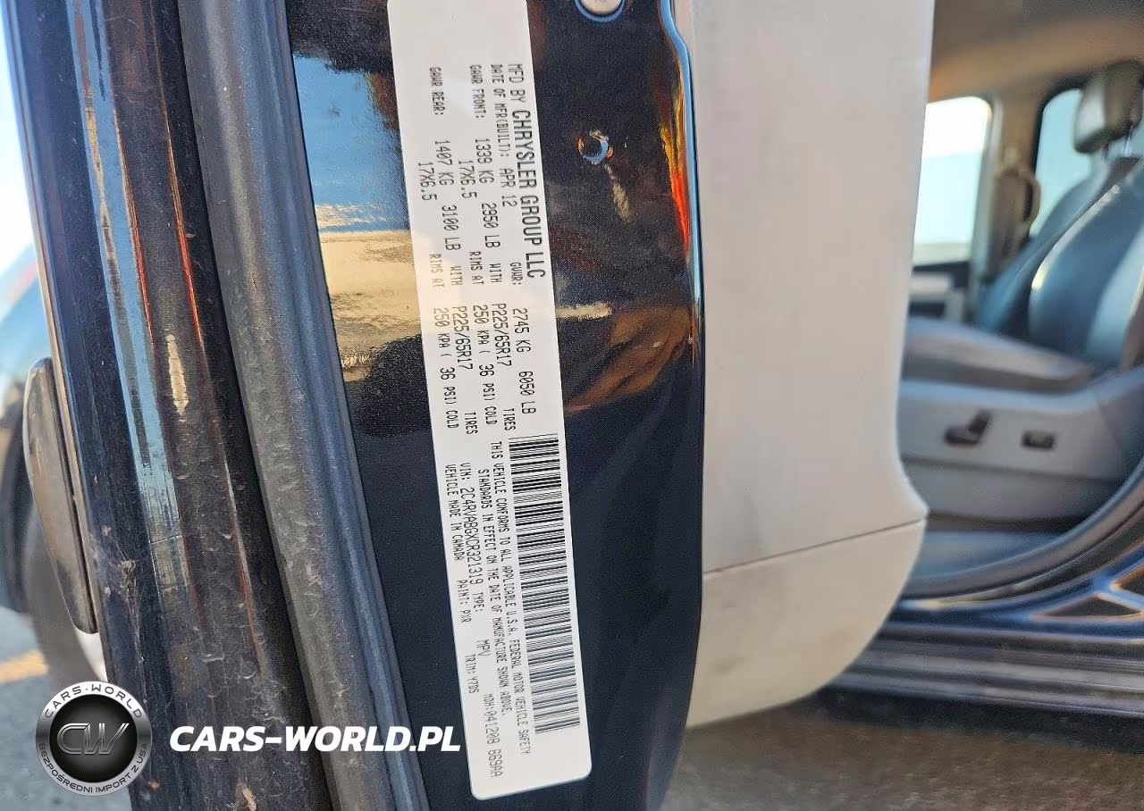 2012 Volkswagen Routan Se VIN:2C4RVABGXCR321319 - 13