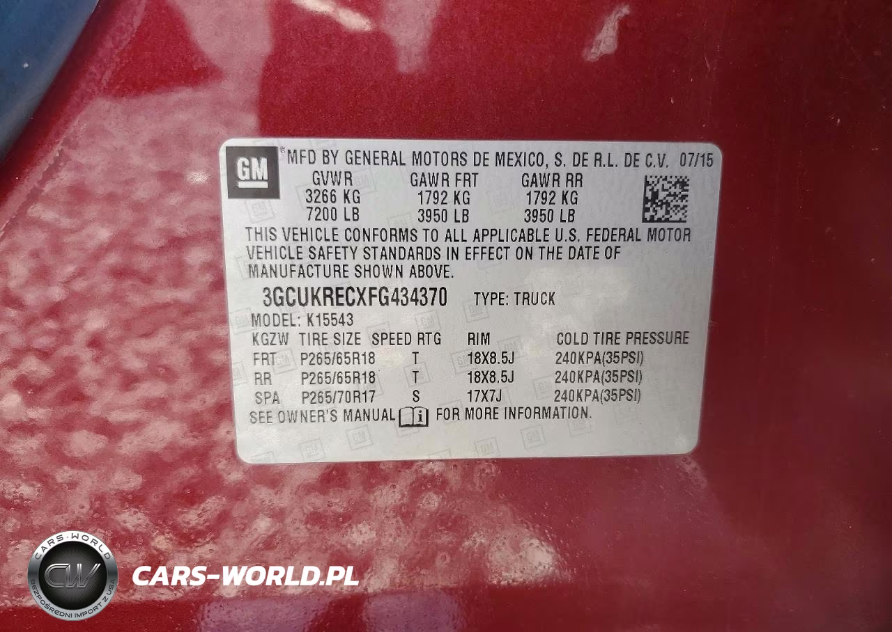 2015 Chevrolet Silverado K1500 Lt VIN:3GCUKRECXFG434370 - 13