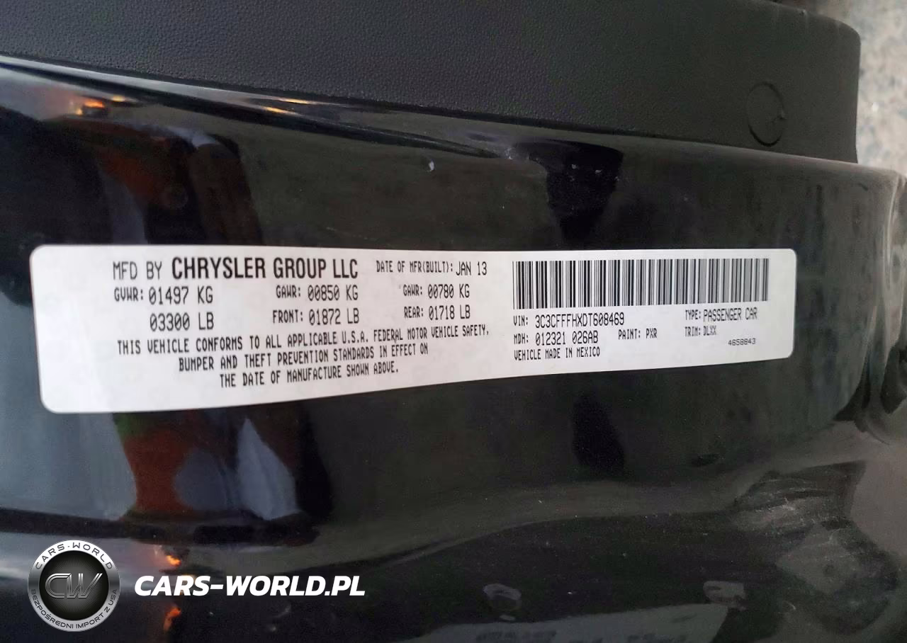 2013 Fiat 500 Abarth VIN:3C3CFFFHXDT608469 - 12