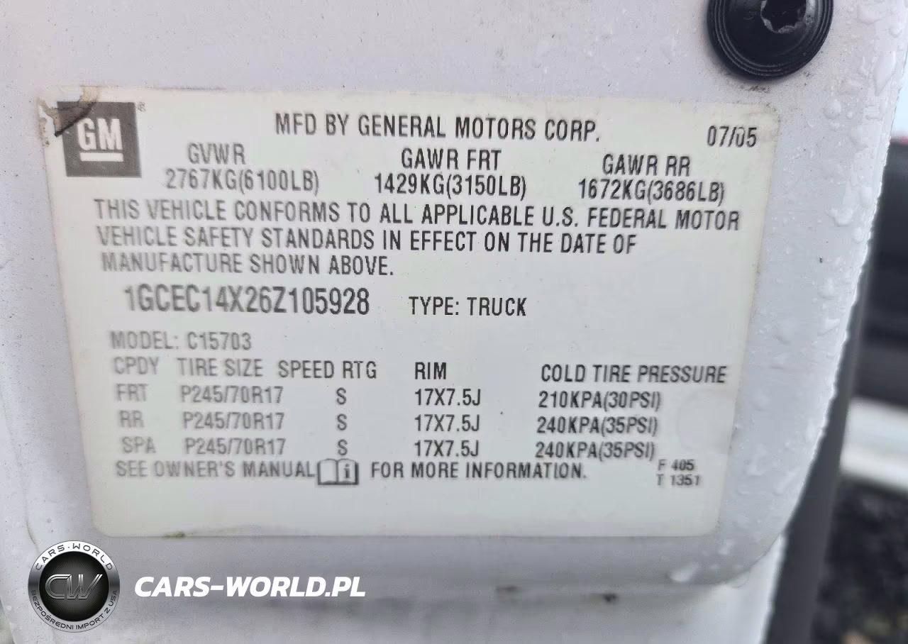 2006 Chevrolet Silverado C1500 VIN:1GCEC14X26Z105928 - 14