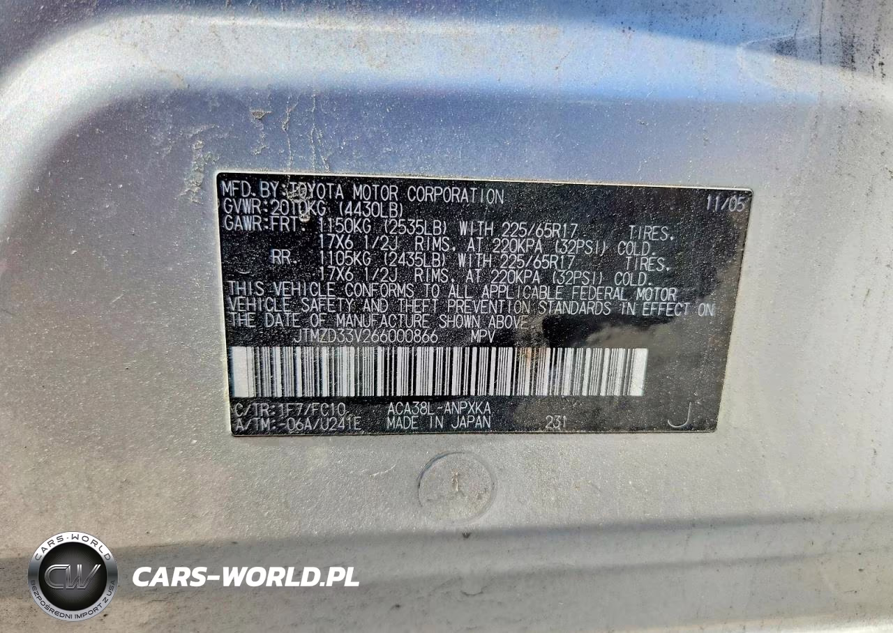 2006 Toyota Rav4 Base VIN:JTMZD33V266000866 - 13