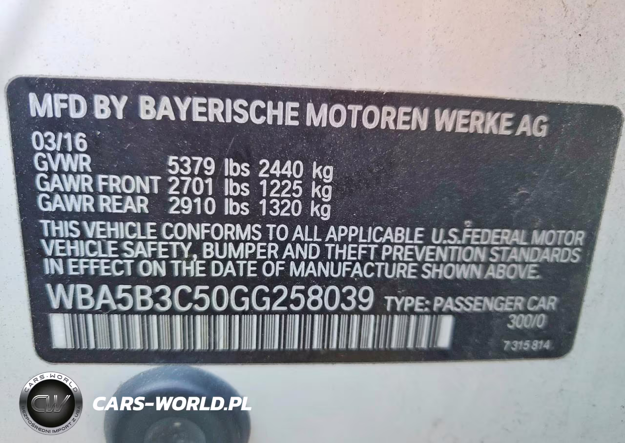 2016 BMW 535 Xi VIN:WBA5B3C50GG258039 - 12