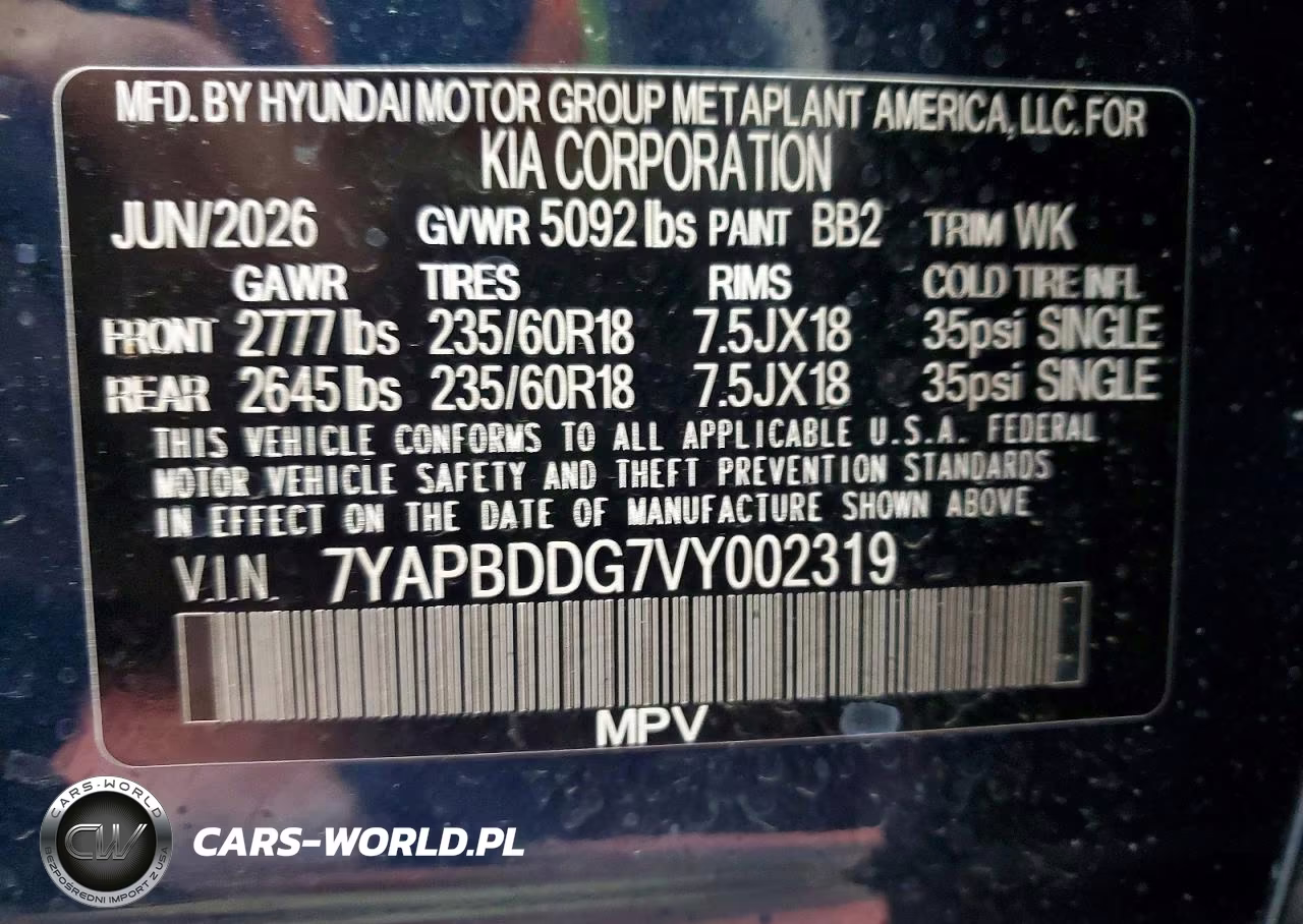 2027 Kia Sportage S VIN:7YAPBDDG7VY002319 - 13