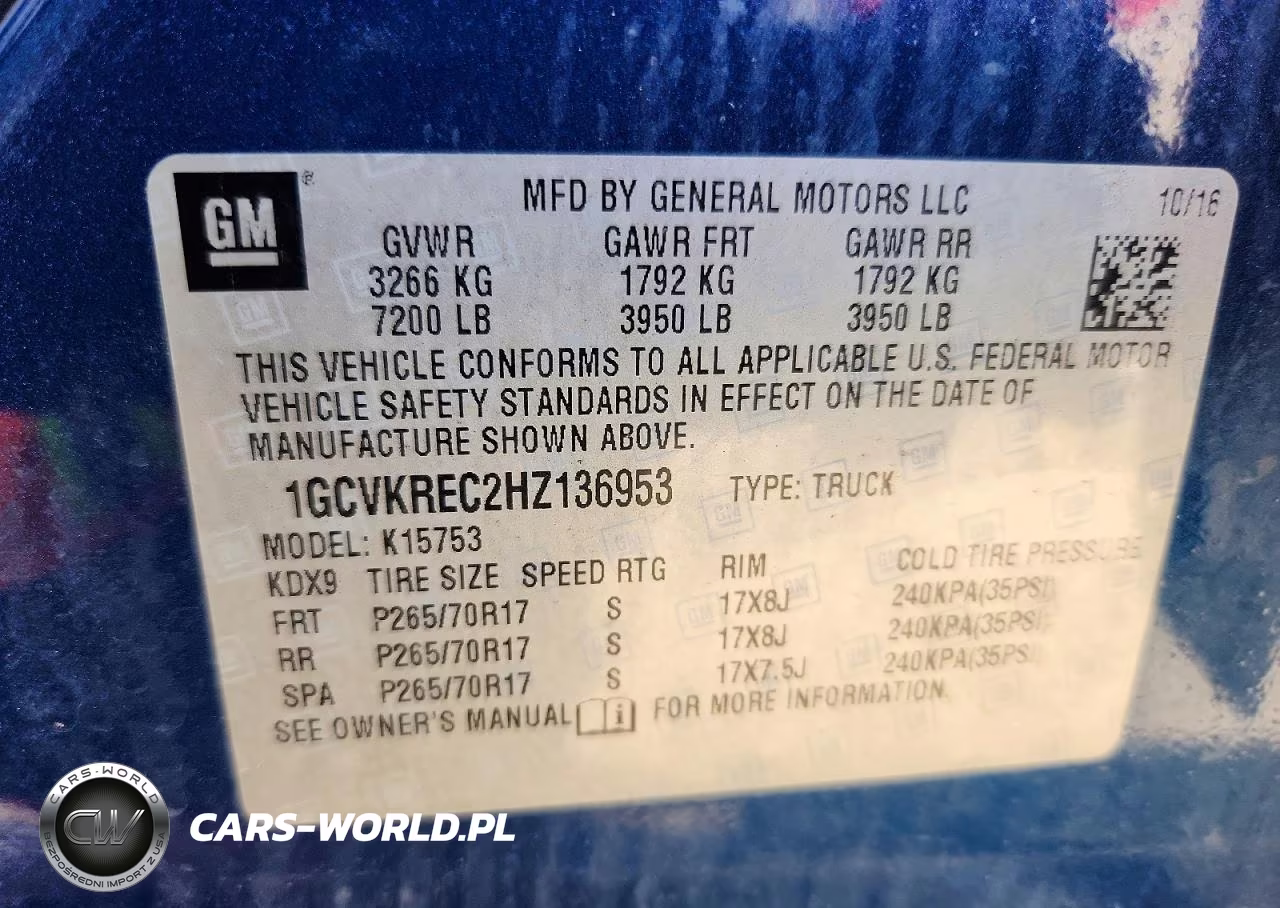 2017 Chevrolet Silverado K1500 Lt VIN:1GCVKREC2HZ136953 - 12