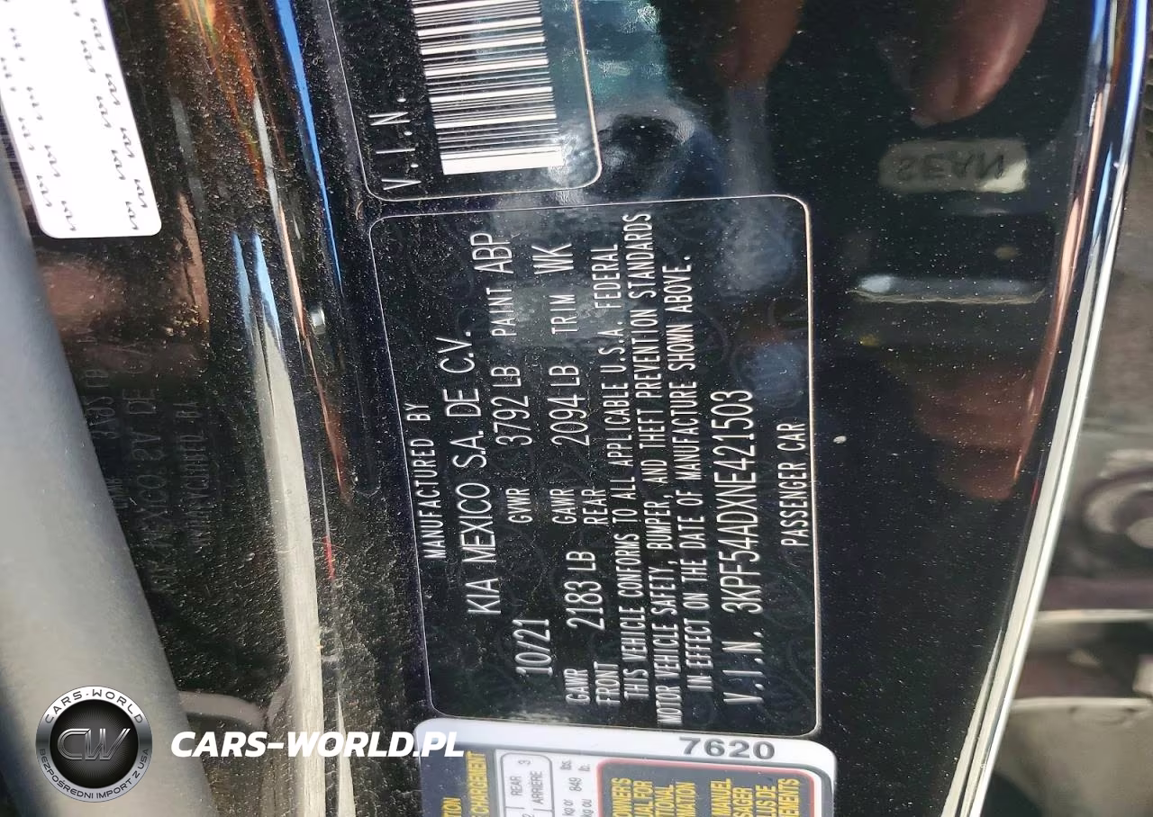 2022 Kia Forte Gt Line VIN:3KPF54ADXNE421503 - 12