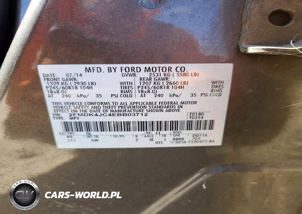 2014 Ford Edge Sel VIN:2FMDK4JC4EBB03712 - 13