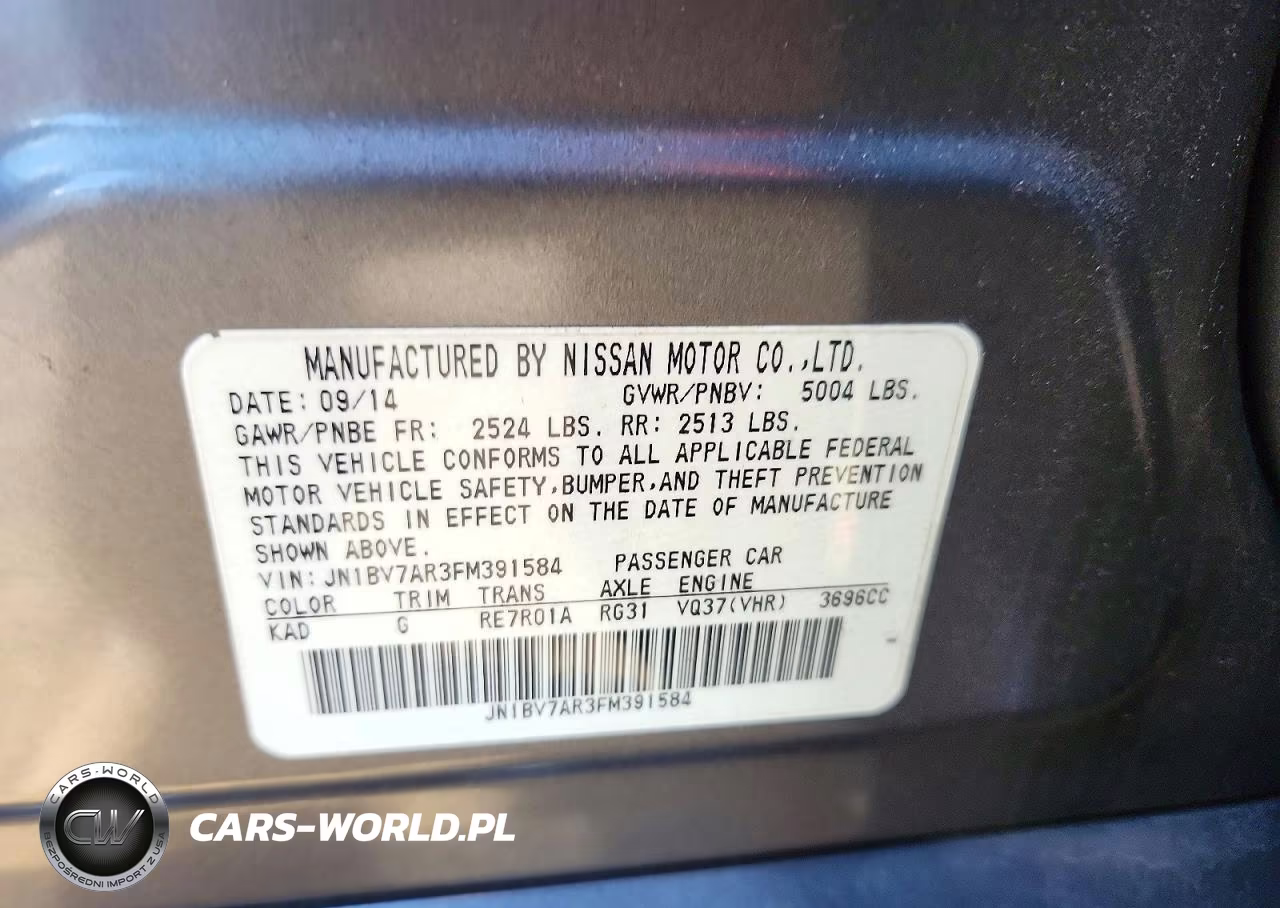 2015 Infiniti Q50 Premium VIN:JN1BV7AR3FM391584 - 12