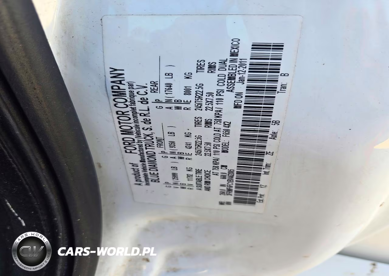2011 Ford F650 Super Duty VIN:3FRWF6FC1BV462805 - 13
