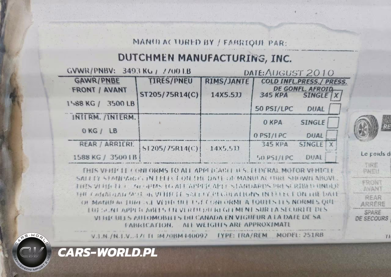 2011 Dutchmen Four Winds Camper VIN:47CTF3M20BM440092 - 8