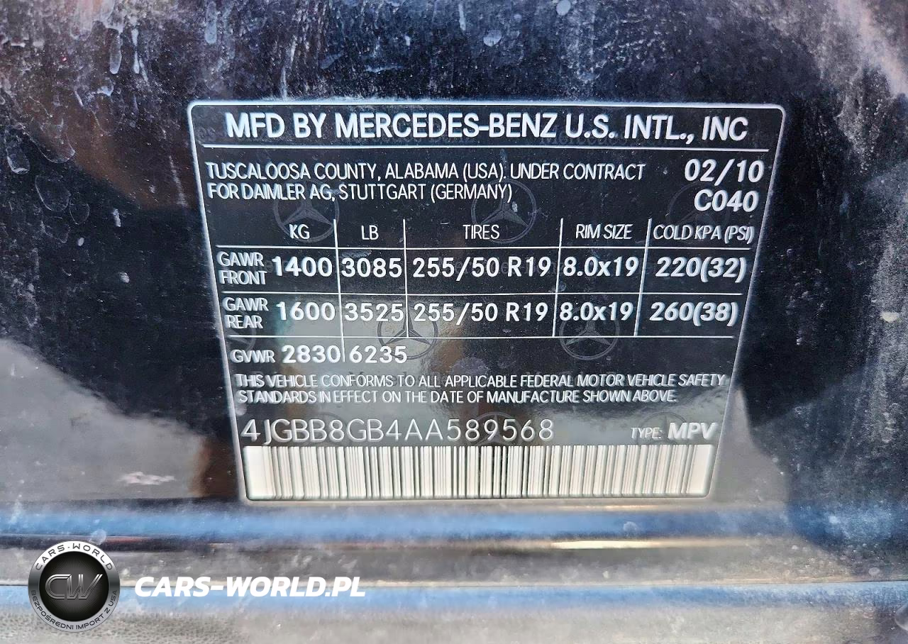 2010 Mercedes-Benz Ml 350 4Matic VIN:4JGBB8GB4AA589568 - 13
