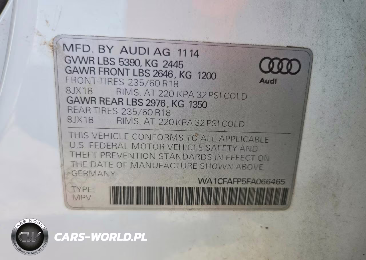 2015 Audi Q5 Premium VIN:WA1CFAFP5FA066465 - 13
