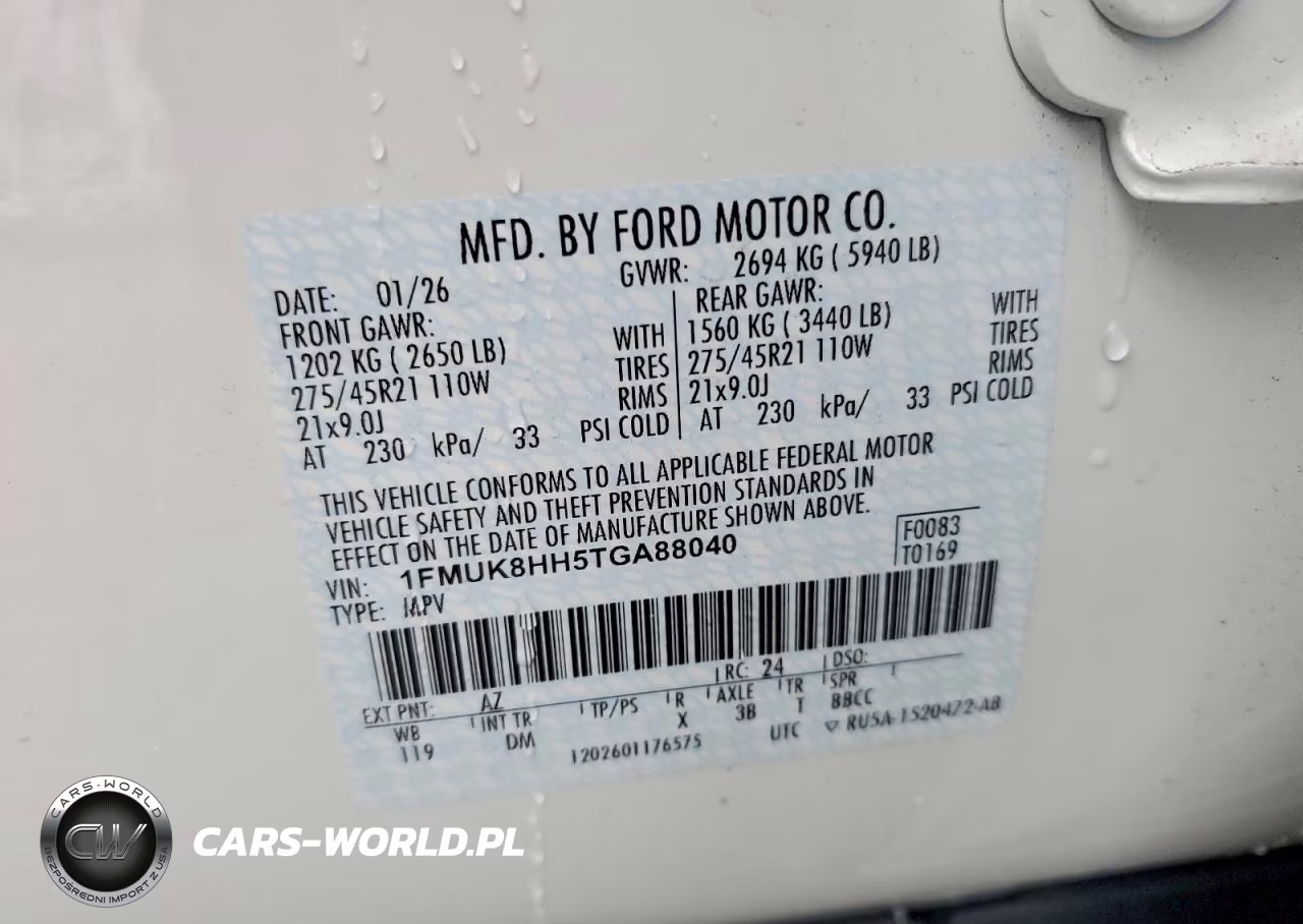 2026 Ford Explorer Platinum VIN:1FMUK8HH5TGA88040 - 14