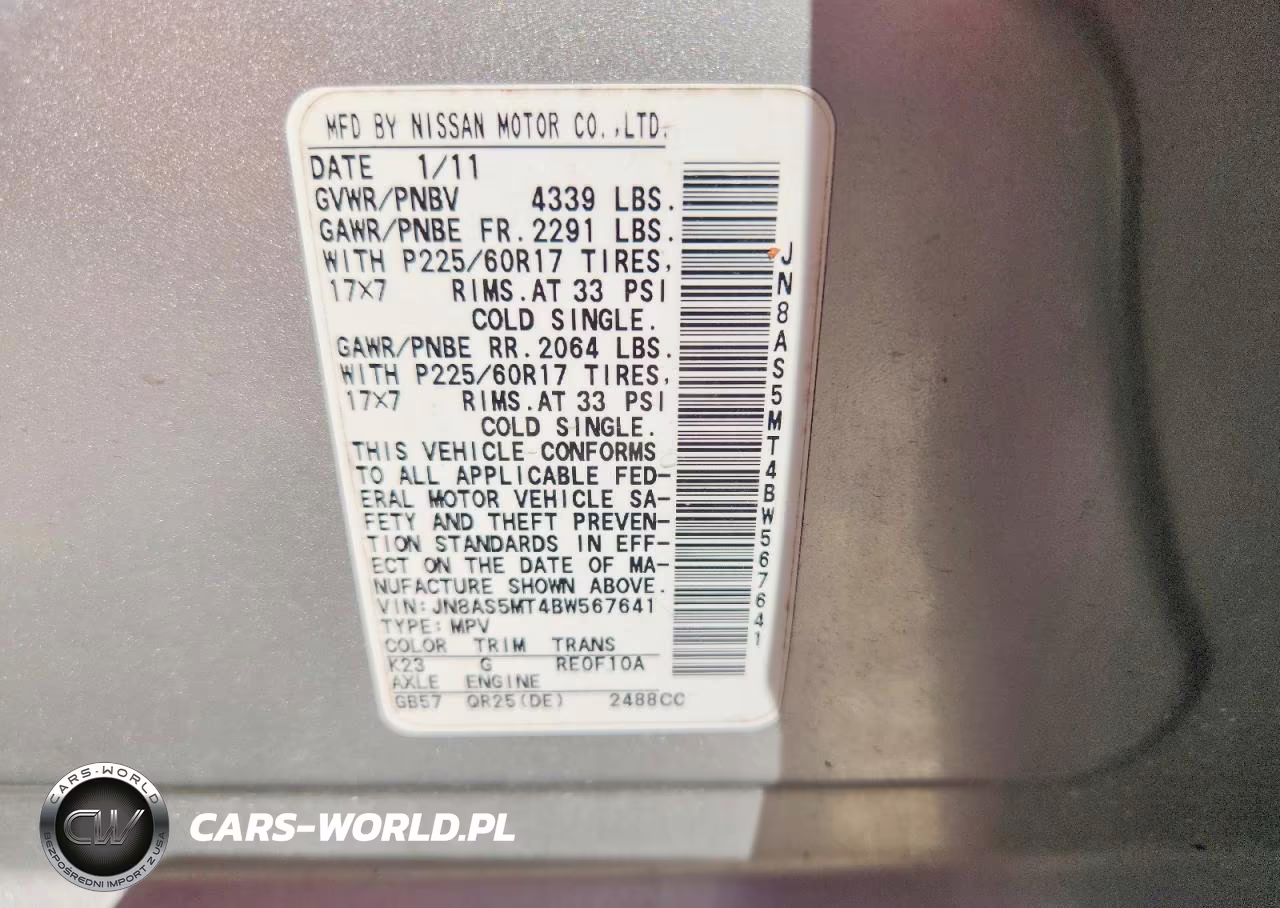 2011 Nissan Rogue S VIN:JN8AS5MT4BW567641 - 13