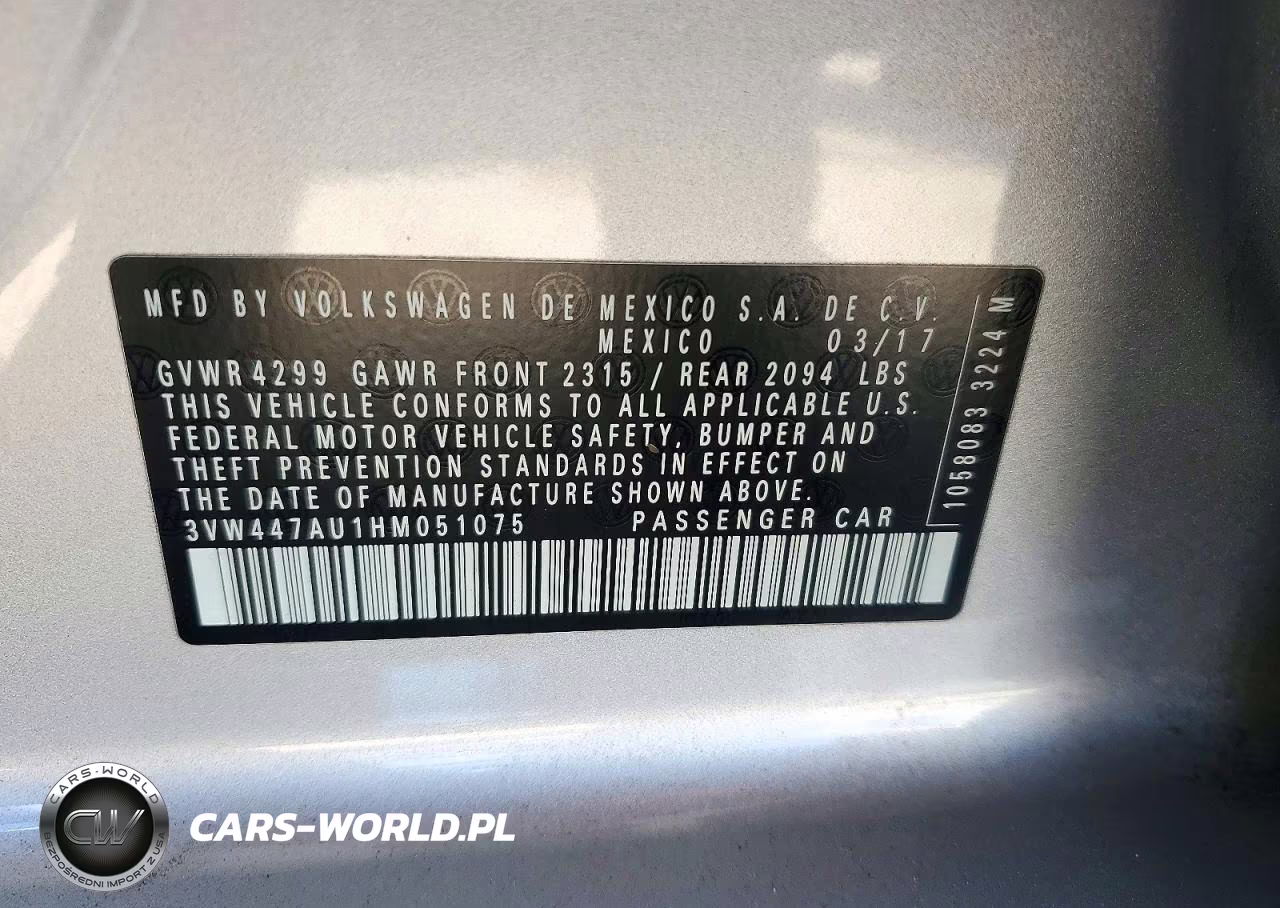 2017 Volkswagen Gti S-Se VIN:3VW447AU1HM051075 - 13