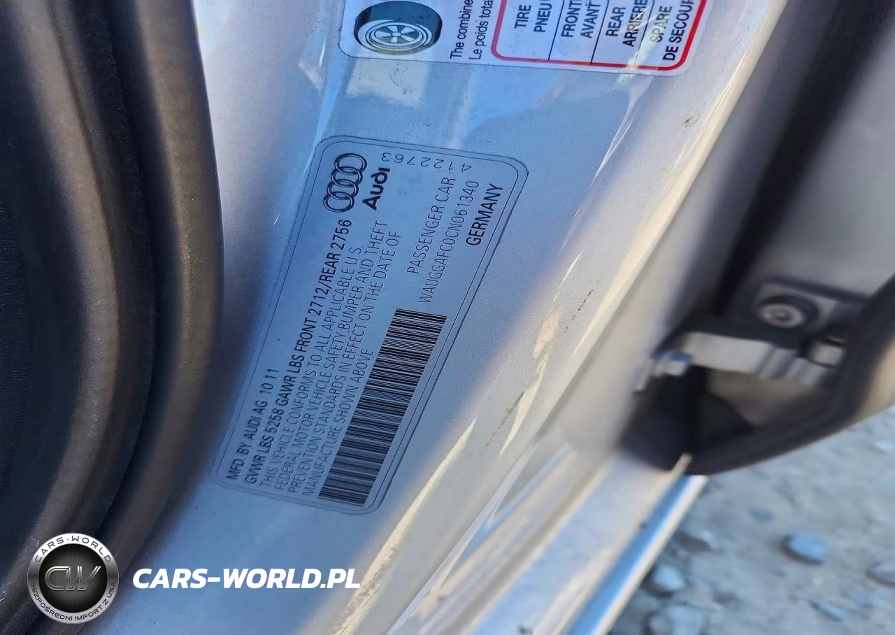 2012 Audi A6 Premium Plus VIN:WAUGGAFC0CN061340 - 12