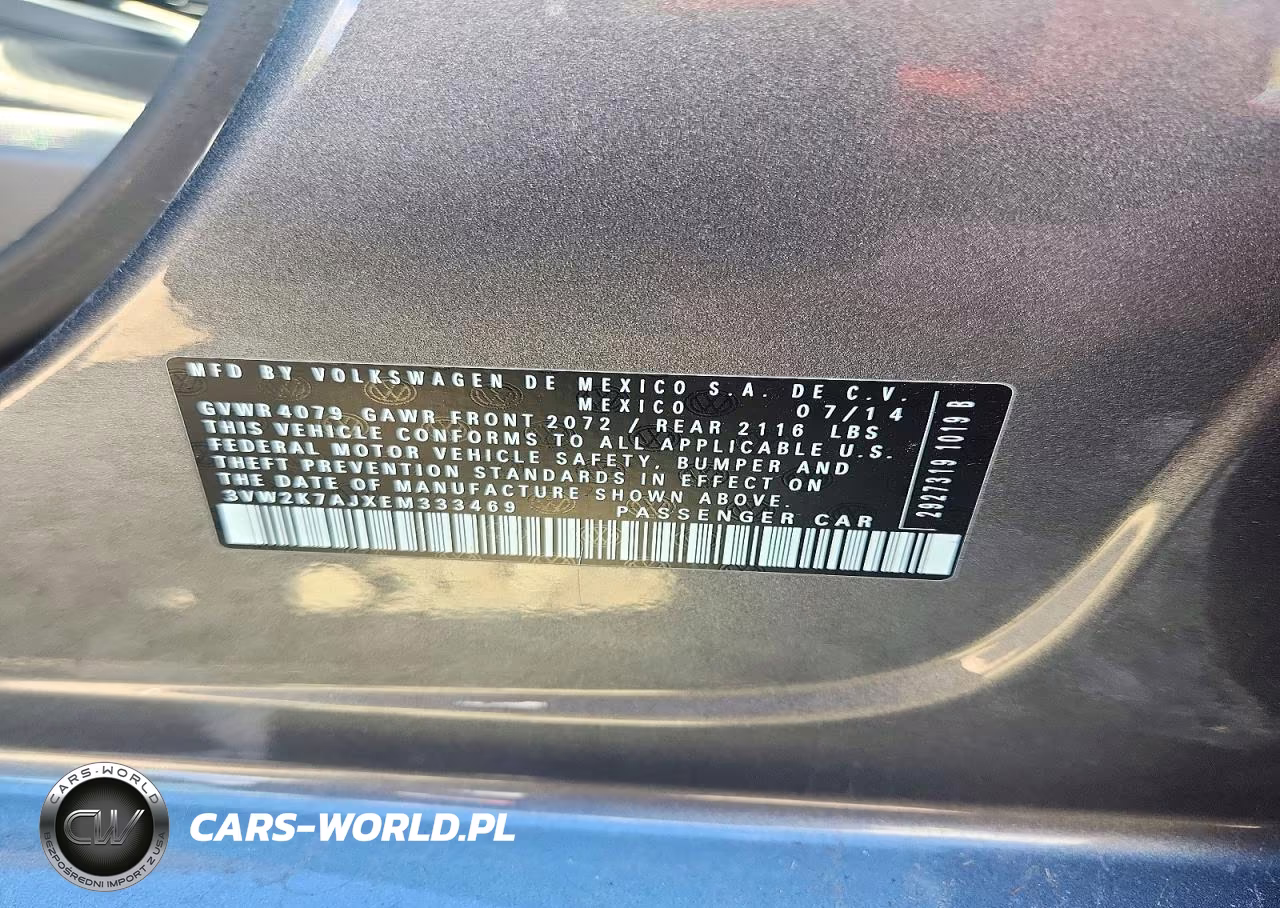 2014 Volkswagen Jetta Base VIN:3VW2K7AJXEM333469 - 12