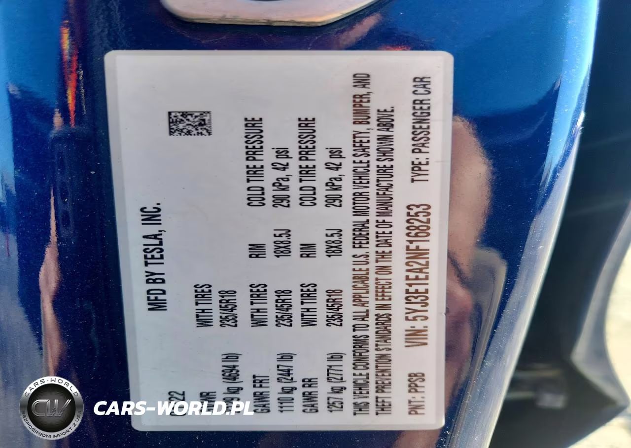 2022 Tesla Model 3 VIN:5YJ3E1EA2NF168253 - 13