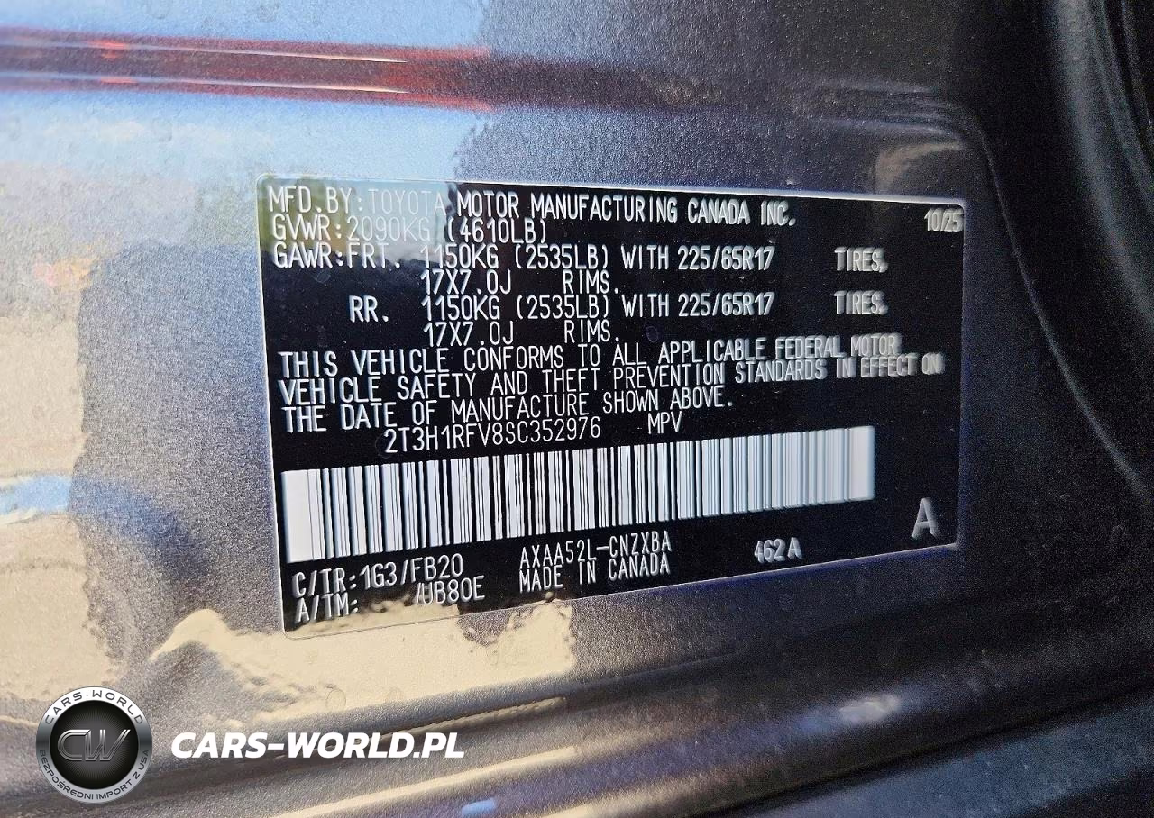 2025 Toyota Rav4 Le VIN:2T3H1RFV8SC352976 - 13