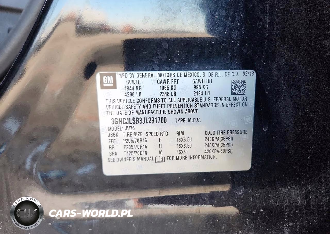 2018 Chevrolet Trax 1Lt VIN:3GNCJLSB3JL291700 - 13