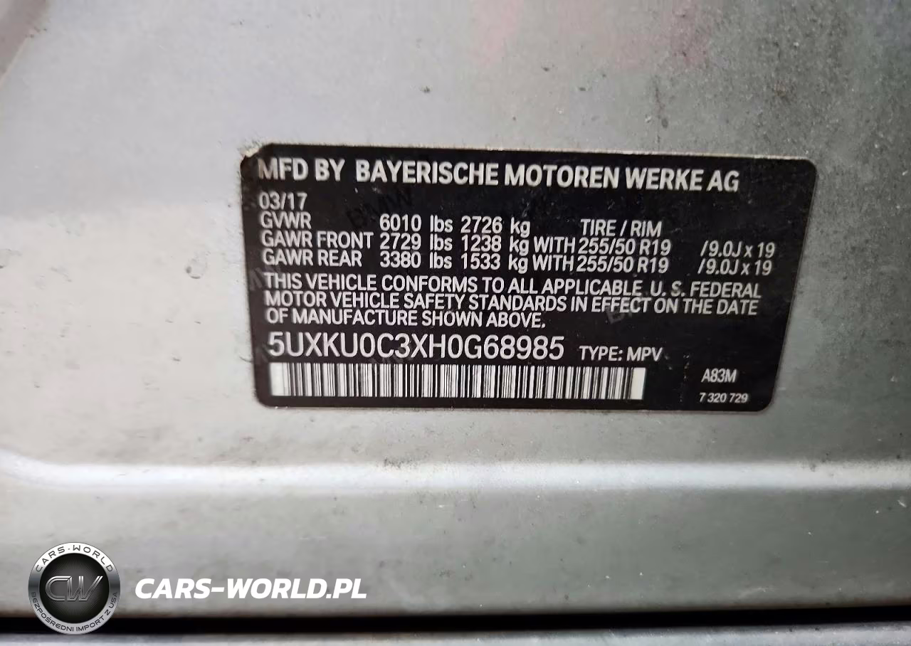 2017 BMW X6 Sdrive35I VIN:5UXKU0C3XH0G68985 - 13