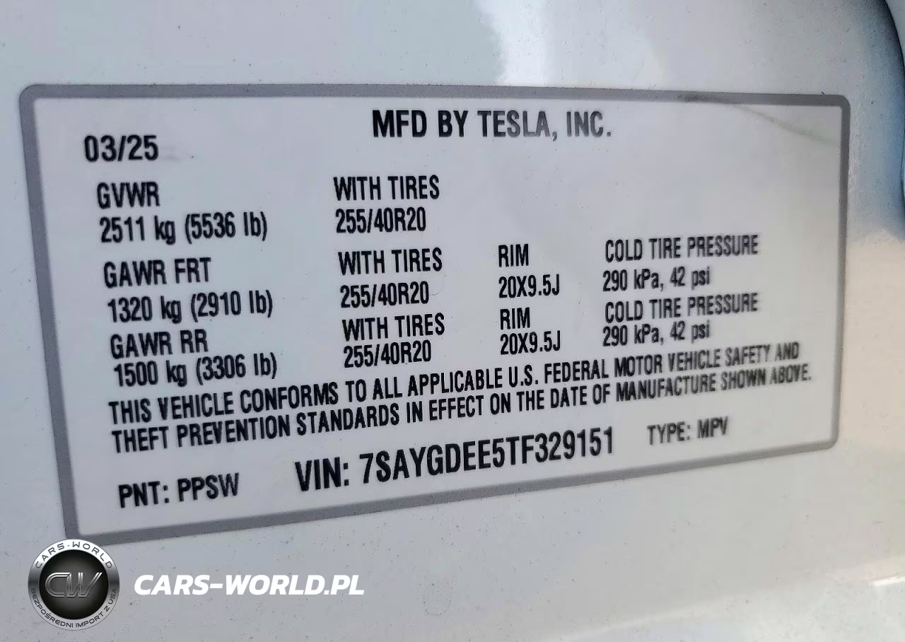 2026 Tesla Model Y VIN:7SAYGDEE5TF329151 - 13