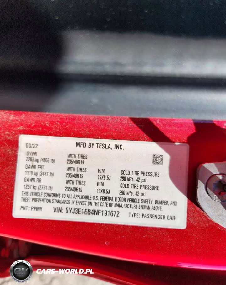 2022 Tesla Model 3 VIN:5YJ3E1EB4NF191672 - 12
