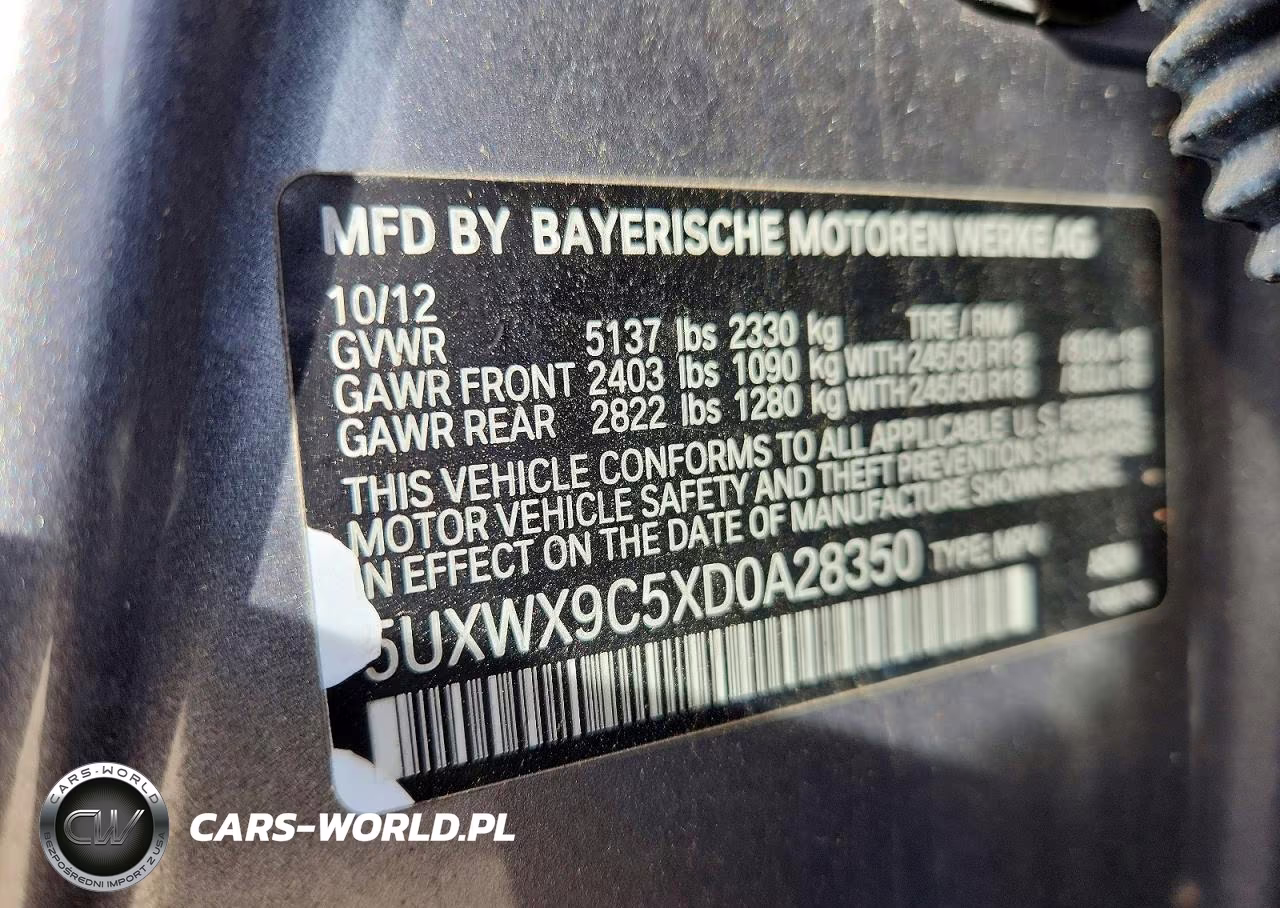 2013 BMW X3 xDrive28I VIN:5UXWX9C5XD0A28350 - 14