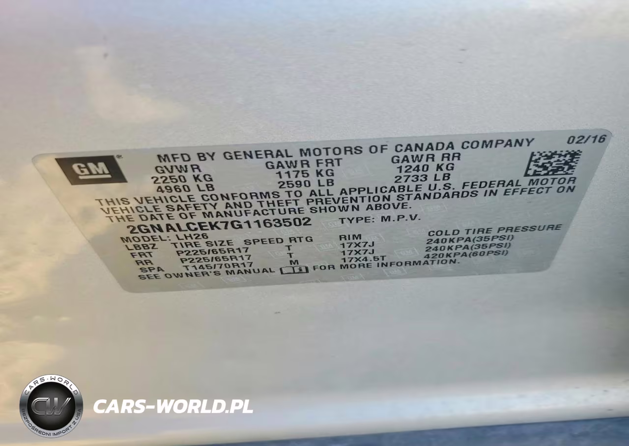 2016 Chevrolet Equinox Lt VIN:2GNALCEK7G1163502 - 13