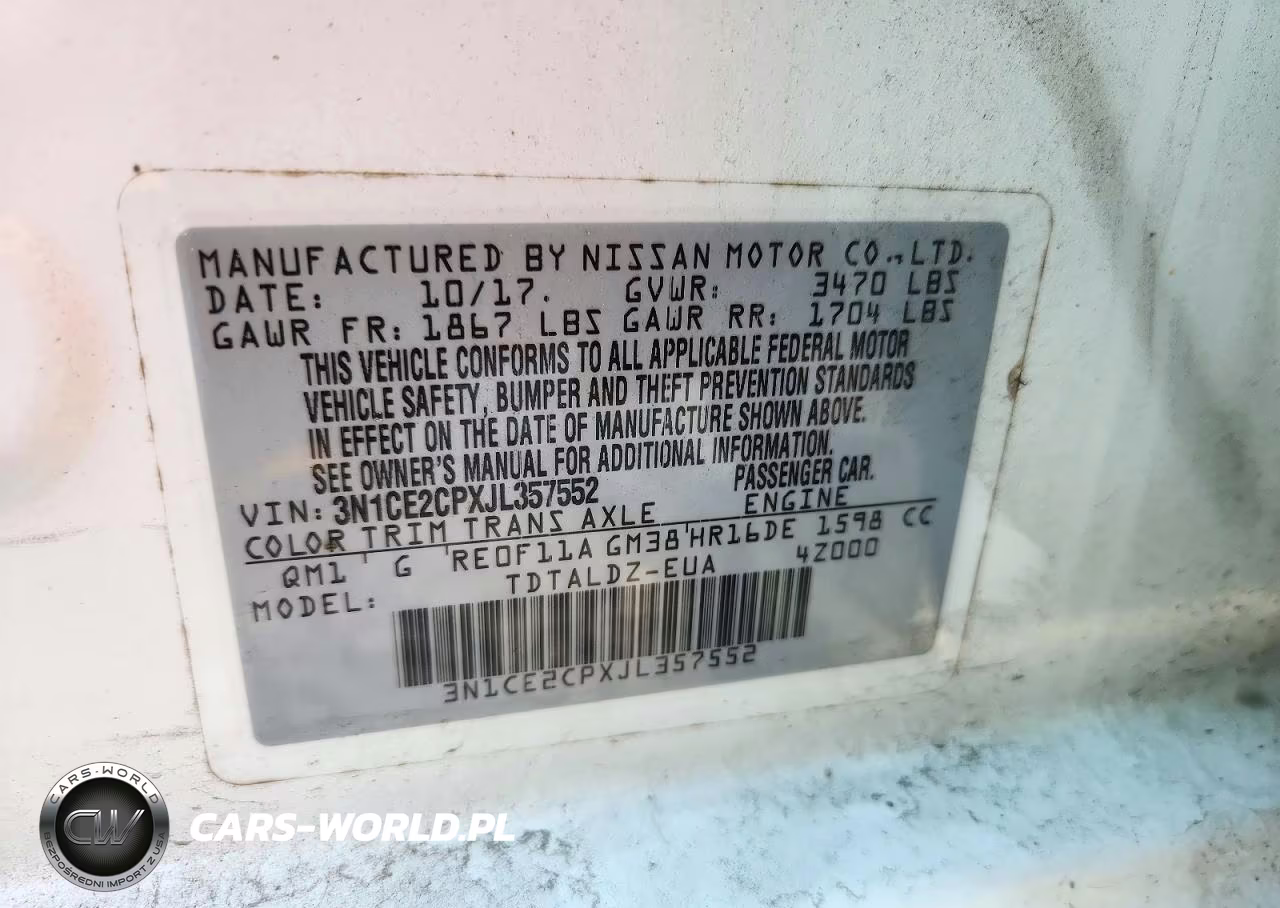 2018 Nissan Versa Note Sv VIN:3N1CE2CPXJL357552 - 12