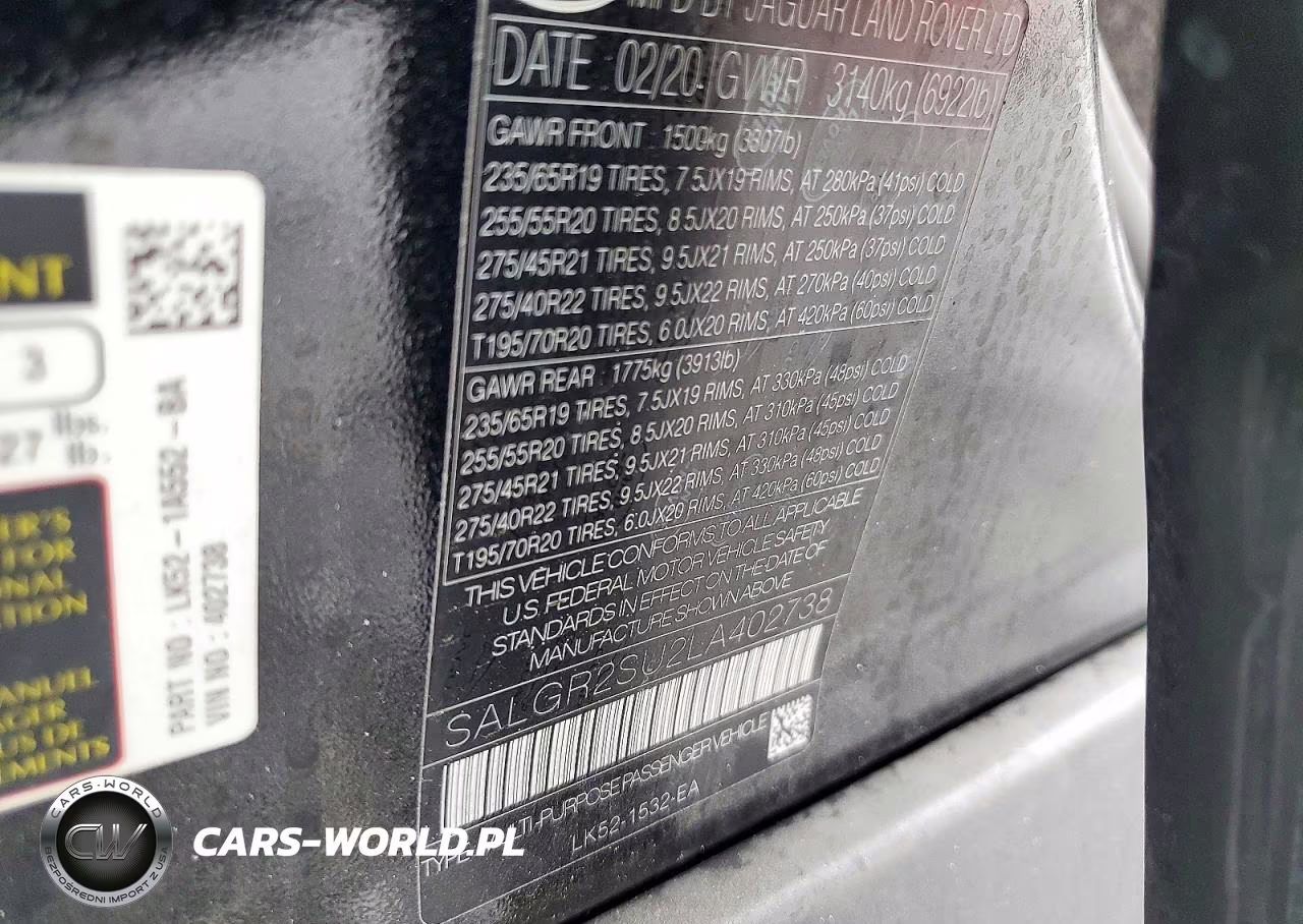 2020 Land Rover Range Rover VIN:SALGR2SU2LA402738 - 13
