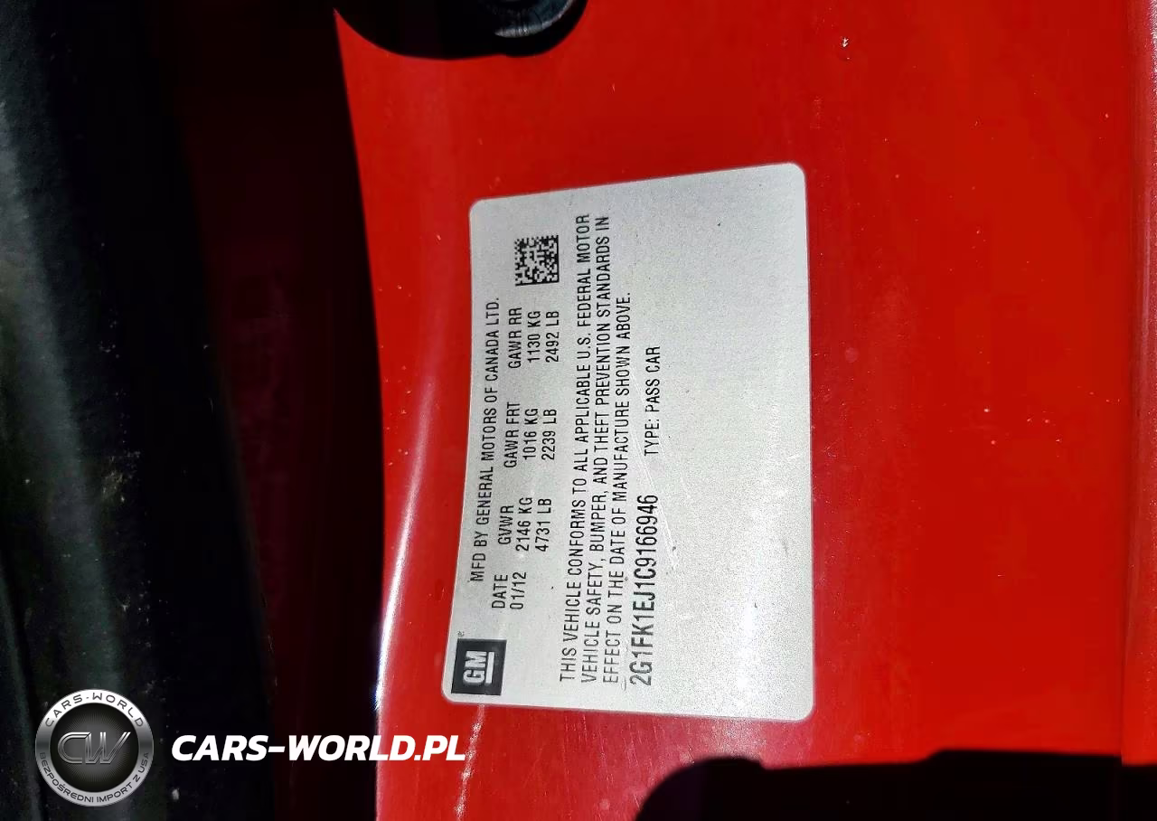 2012 Chevrolet Camaro 2Ss VIN:2G1FK1EJ1C9166946 - 12